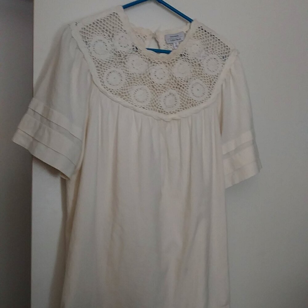 โจ & Other Stories Paris Atelier Mini Dress โจ Size 10 | Muslin Natural Crochet - Picture 1 of 11